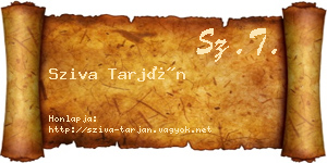 Sziva Tarján névjegykártya